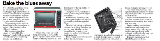 Bake the blues away | Electric Oven OT5205