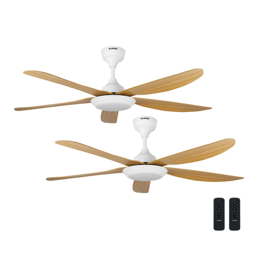 KHIND 56" ZenAir BL DC Ceiling Fan (2 units) Flat White CF56DC2R