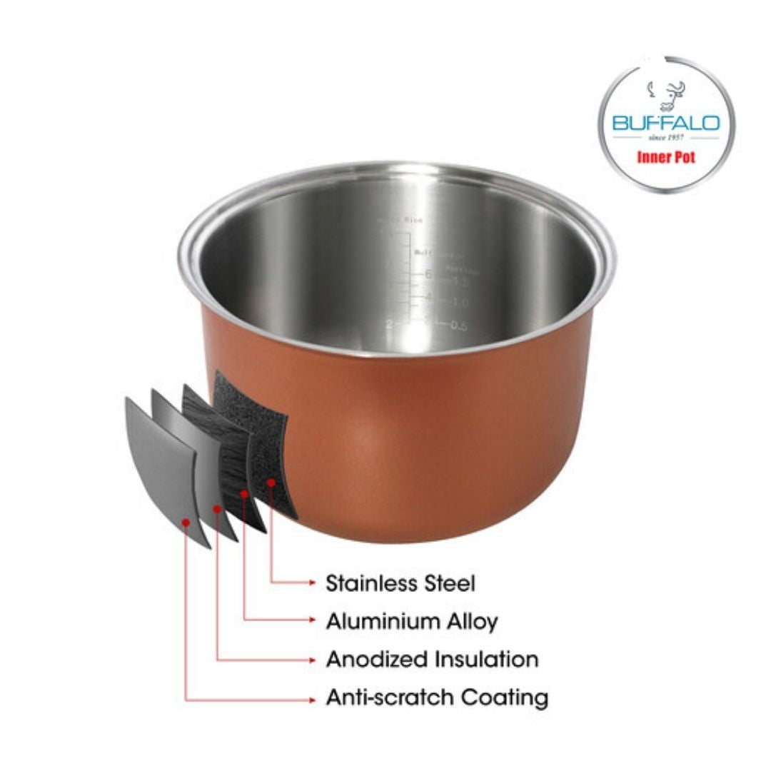 KHIND Anshin Fuzzy Logic Stainless Steel Inner Pot 1.8L RCM18SS