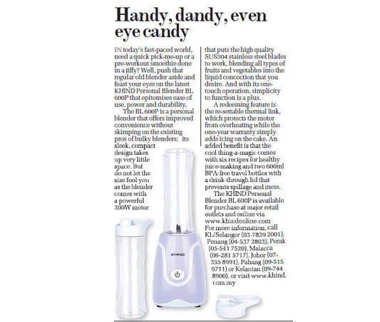 Handy, dandy, even eye candy | Personal Blender BL600P