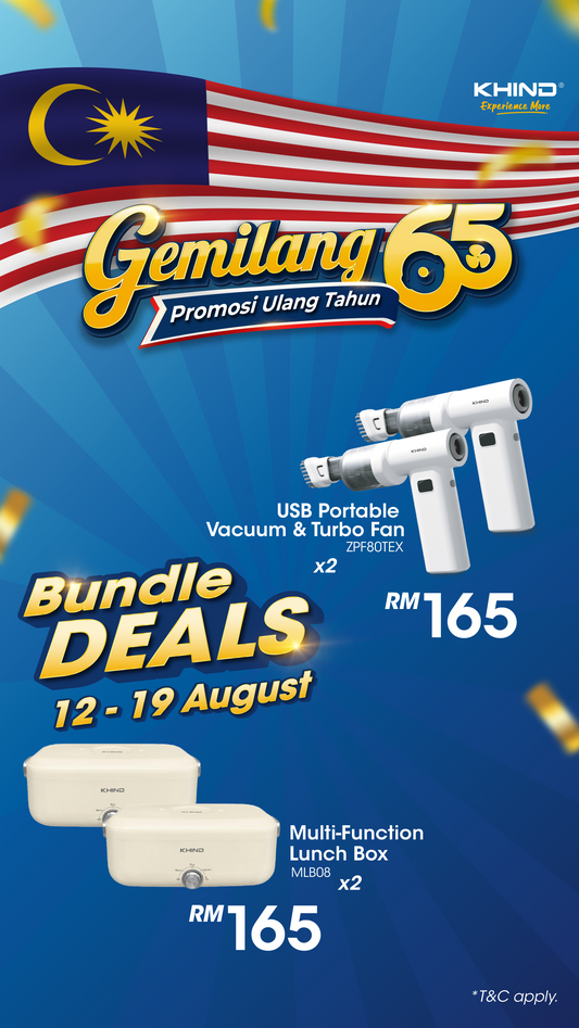 KHIND 65th Anniversary Bundle Deals - KHIND Multi-Function Lunch Box (0.8L) MLB08 x2