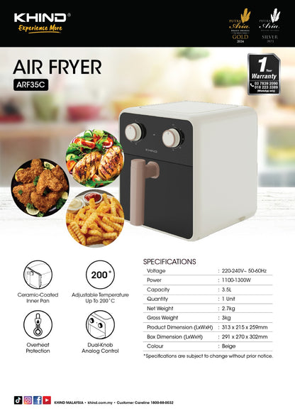 KHIND 3.5L Air Fryer ARF35C