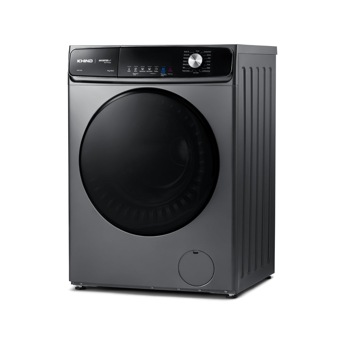 KHIND 9kg Front Load Washer WM1248