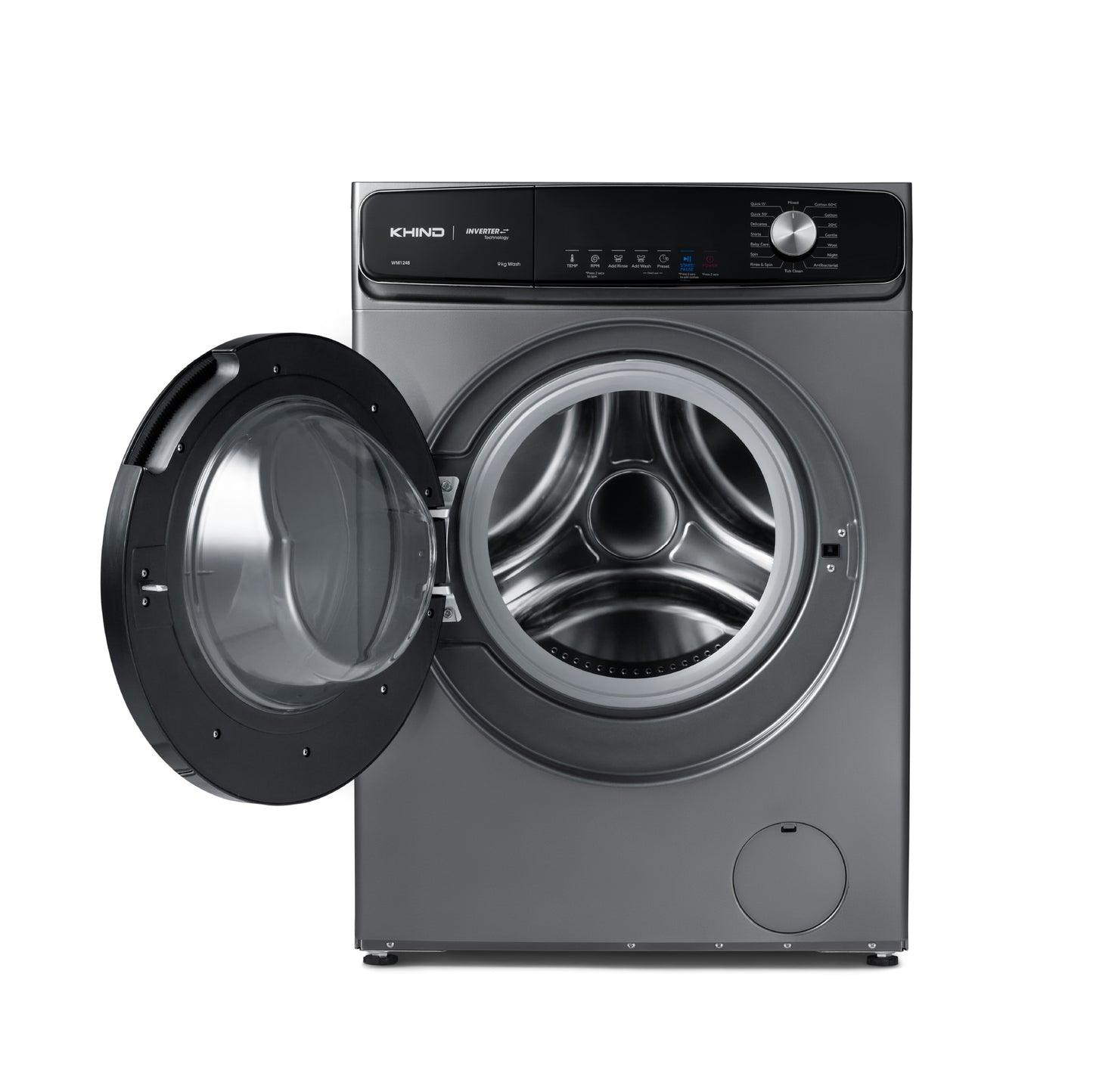 KHIND 9kg Front Load Washer WM1248